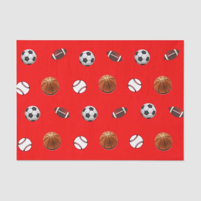 Sports Theme Tissue Paper (Front)