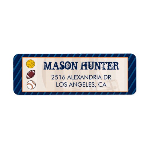 Sports Themed address Mailing Labels