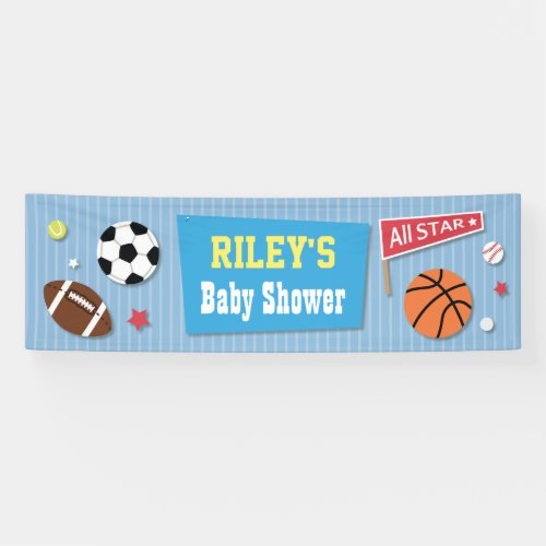 Sports Themed Baby Shower Banner