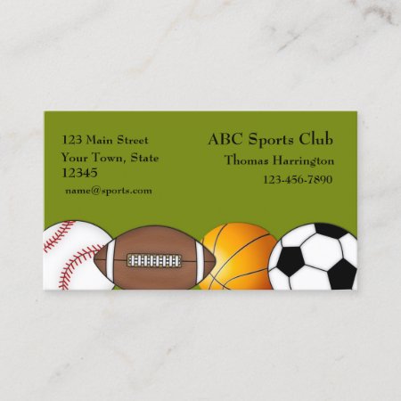 Sports Themed Business Card