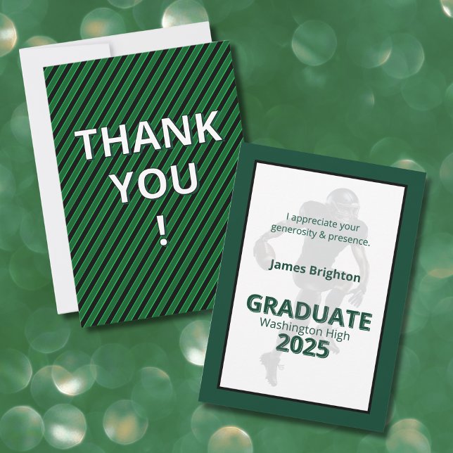 Sports Themed Graduation Thank You Card  (Creator Uploaded)