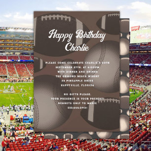 Sports Themed His Birthday Party Invitation