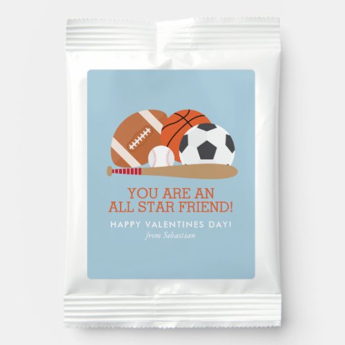 Sports_Themed Kids Classroom Valentines Day Hot Chocolate Drink Mix
