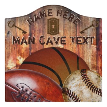 Sports Themed Man Cave Decor Custom Man Cave Signs by YourSportsGifts at Zazzle