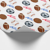 Sports Themed Wrapping Paper (Corner)
