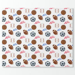 Sports Themed Wrapping Paper 