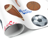 Sports Themed Wrapping Paper (Roll Corner)
