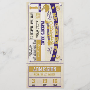 Sports Ticket Baby Shower Invitation