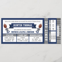 Dallas Cowboys Ticket Style Sports Party Invites – Sports Invites