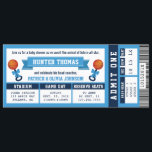 Sports Ticket Baby Shower Invitation, Blue Invitation<br><div class="desc">Kick off the celebration as you await the arrival of a future little all-star with this oversized sports ticket baby shower invitation! Are you a hard-core fan? This invitation can be customized for your favorite team and sport. Please email dereimerdesign@gmail.com before ordering for customization.</div>
