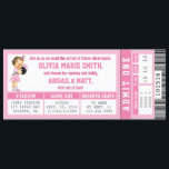 Sports Ticket Baby Shower Invitation, Girl, Pink Invitation<br><div class="desc">Kick off the celebration as you await the arrival of a future little cheerleader with this oversized sports ticket baby shower invitation! Are you a hard-core fan? This invitation can be customized for your favorite team and sport. Please email dereimerdesign@gmail.com before ordering for customization.</div>
