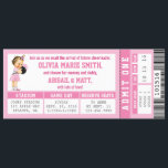 Sports Ticket Baby Shower Invitation, Girl, Pink Invitation<br><div class="desc">Kick off the celebration as you await the arrival of a future little cheerleader with this oversized sports ticket baby shower invitation! Are you a hard-core fan? This invitation can be customized for your favorite team and sport. Please email dereimerdesign@gmail.com before ordering for customization.</div>