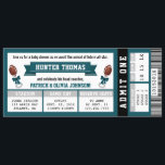 Sports Ticket Baby Shower Invitation, Green, Gray Invitation<br><div class="desc">Kick off the celebration as you await the arrival of a future little all-star with this oversized sports ticket baby shower invitation! Are you a hard-core fan? This invitation can be customized for your favorite team and sport. Please email dereimerdesign@gmail.com before ordering for customization.</div>