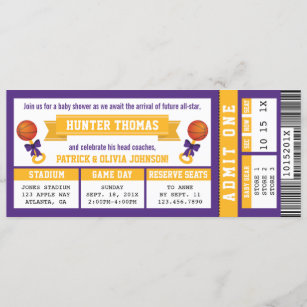 Los Angeles Chargers Ticket Style Sports Party Invitations