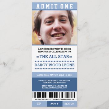 Sports Ticket Bachelor Party Invites by RenImasa at Zazzle