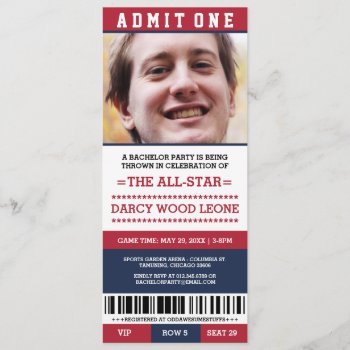 Sports Ticket Bachelor Party Invites by RenImasa at Zazzle