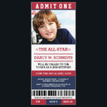 Sports Ticket Bar Mitzvah Invites<br><div class="desc">Sports ticket themed bar mitzvah invites are cool and fun!  They look like a sports ticket to celebrate the event of the season.</div>