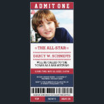 Sports Ticket Bar Mitzvah Invites<br><div class="desc">Sports ticket themed bar mitzvah invites are cool and fun!  They look like a sports ticket to celebrate the event of the season.</div>