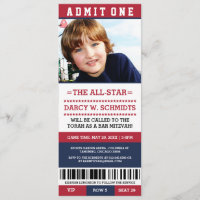 Sports Ticket Bar Mitzvah Invites