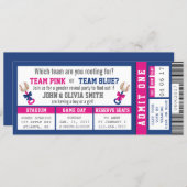 Sports Ticket Gender Reveal Invitation, Baseball Invitation (Front/Back)