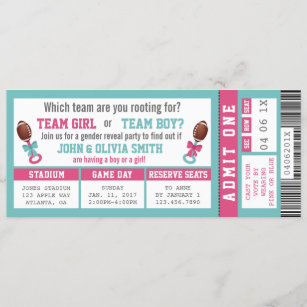 Gender Reveal Invitation, Editable Baby Baseball Ticket Invite, Baby S