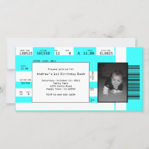 Sports Ticket Invite CHOOSE YOUR BACKGROUND COLOR