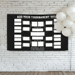 Sports Tournament Bracket - 16 Teams - Black Banner<br><div class="desc">Add the name or your office pool or tourney. Keep track of the team championship in style. This bracket starts with 16 teams. Other configurations available.</div>