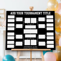 Sports Tournament Bracket - 16 Teams - Black