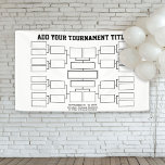 Sports Tournament Bracket - 16 Teams - White Banner<br><div class="desc">Add the name or your office pool or tourney. Keep track of the team championship in style. This bracket starts with 16 teams. Other configurations available.</div>