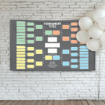Sports Tournament Bracket black 32 teams 4 groups Banner<br><div class="desc">Add the tournament title or the name or your office pool. Keep track of the soccer or basketball championship in style. This bracket starts with 32 teams. Other configurations available.</div>