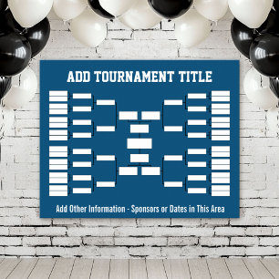 Sports Tournament Bracket blue Poster