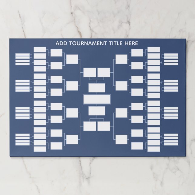 Sports Tournament Bracket for 48 teams Paper Pad (Front)