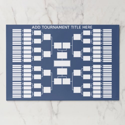 Sports Tournament Bracket for 64 Teams Paper Pad