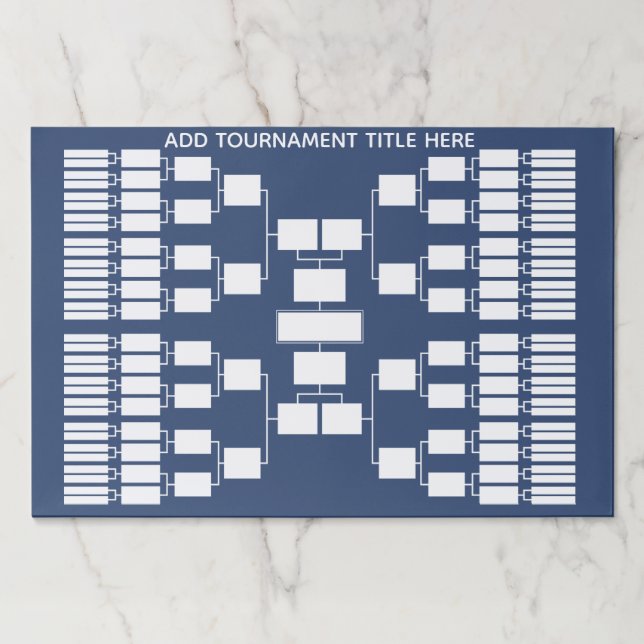 Sports Tournament Bracket for 64 Teams Paper Pad (Front)