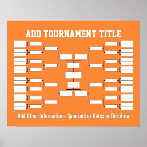 Sports Tournament Bracket Poster