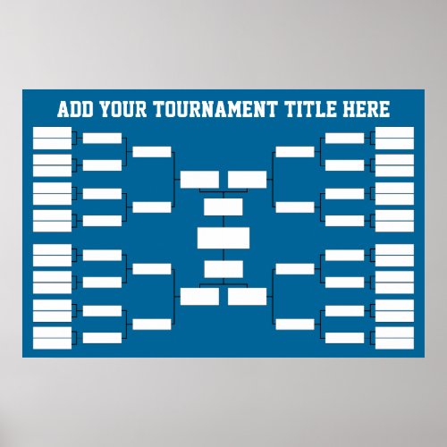 Sports Tournament Bracket Poster