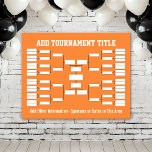 Sports Tournament Bracket Poster<br><div class="desc">Add the tournament title or the name or your office pool. Keep track of the soccer or basketball championship in style. This bracket starts with 32 teams. Other configurations available.</div>