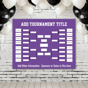 Sports Tournament Bracket - Purple 32 teams Poster