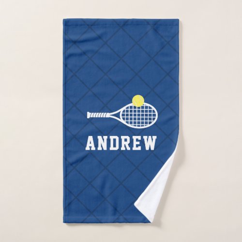 Sports Towel Personalized Blue Tennis Design