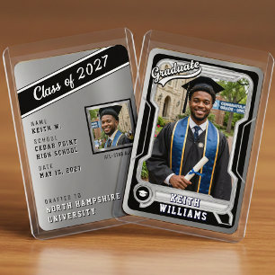 Sports Trading Card Photo Silver Graduation