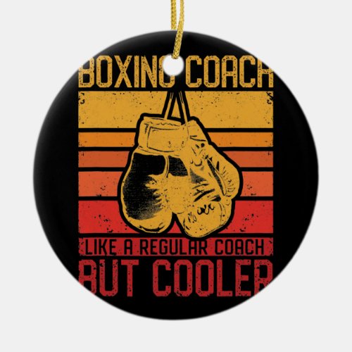Sports Trainer Martial Arts Boxer Boxing Coach Ceramic Ornament