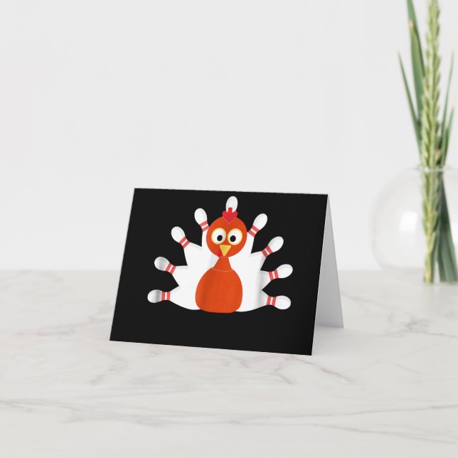 sports turkey and bowling  -  thanksgiving invitation (Front)
