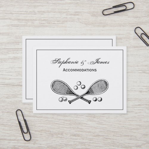 Sports Vintage Crossed Tennis Racquet Tennis Balls Business Card