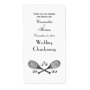 Sports Vintage Crossed Tennis Racquet Tennis Balls Label