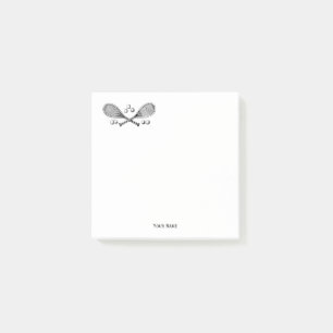 Sports Vintage Crossed Tennis Racquet Tennis Balls Post-it Notes