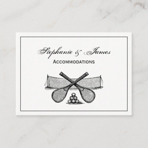 Sports Vintage Tennis Net Crossed Racquets Balls Business Card