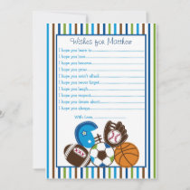 Sports Wishes for Baby Advice Card