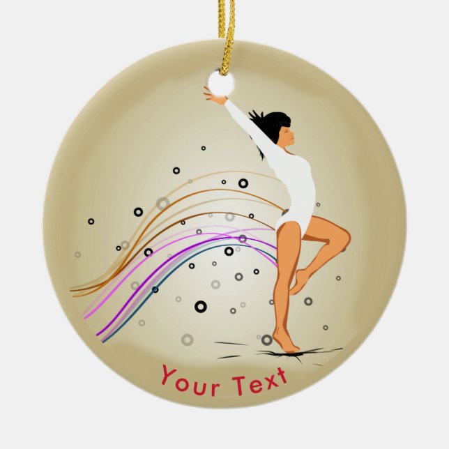 SPORTS Womens Gymnastics Ceramic Ornament (Front)