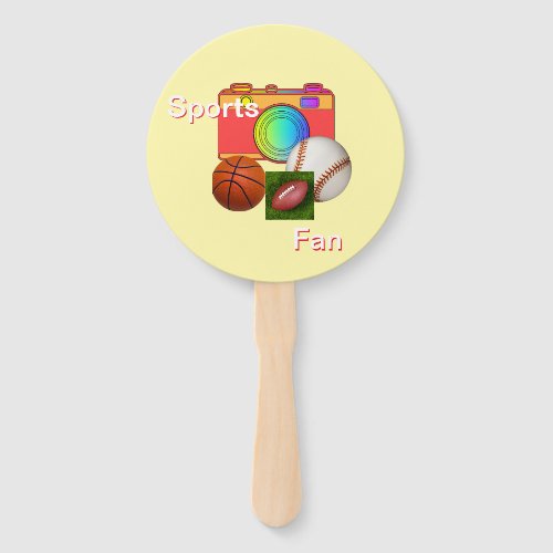Sports Yellow Hand Fan