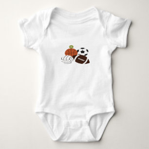 sportsballillustration baby bodysuit